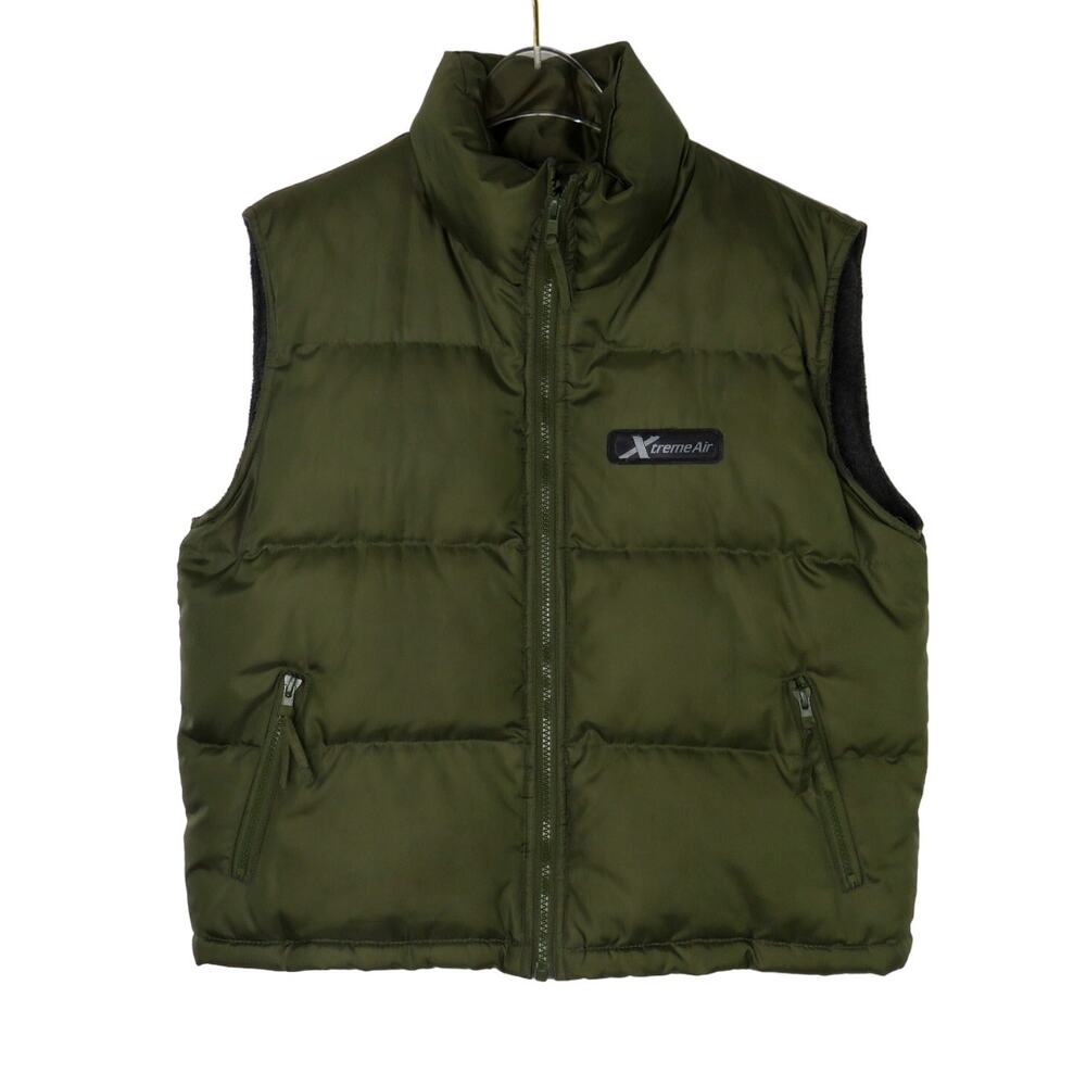 Xtreme Air Men's Army Green Puffer Vest with Fleece Lining Medium